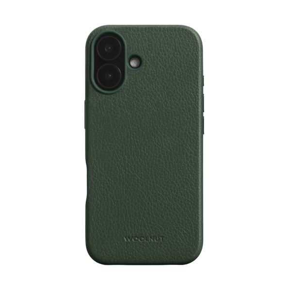 WOOLNUT Leather Case for iPhone 16 - Green - Open Box