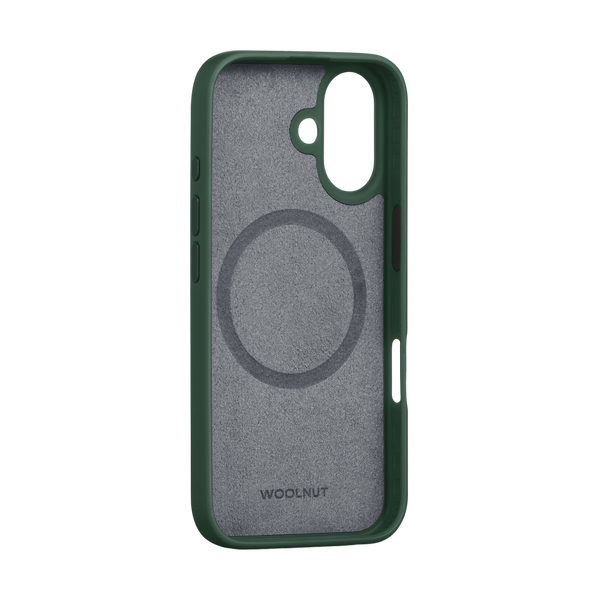 WOOLNUT Leather Case for iPhone 16 - Green - Open Box