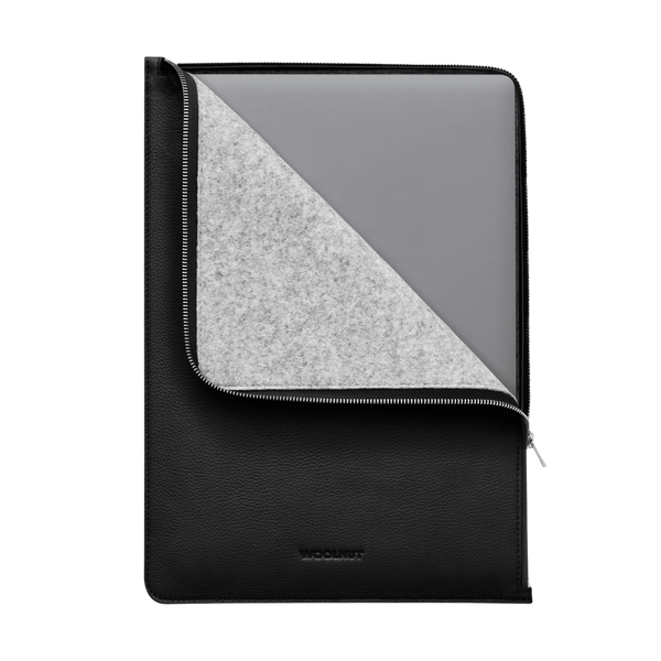 WOOLNUT Leather Folio for 15-inch MacBook - Black