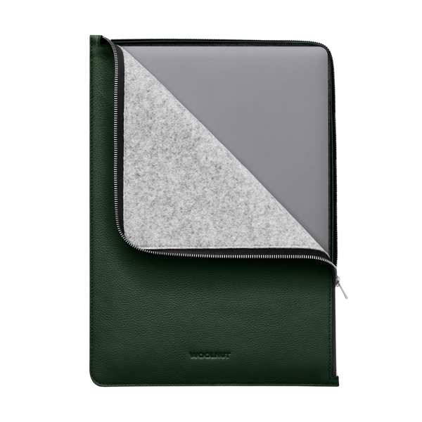 WOOLNUT Leather Folio for 15-inch MacBook - Green