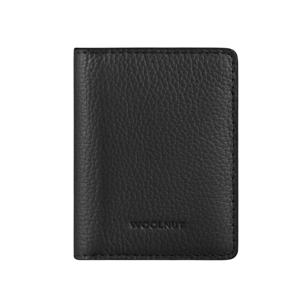 WOOLNUT Leather Wallet - Black
