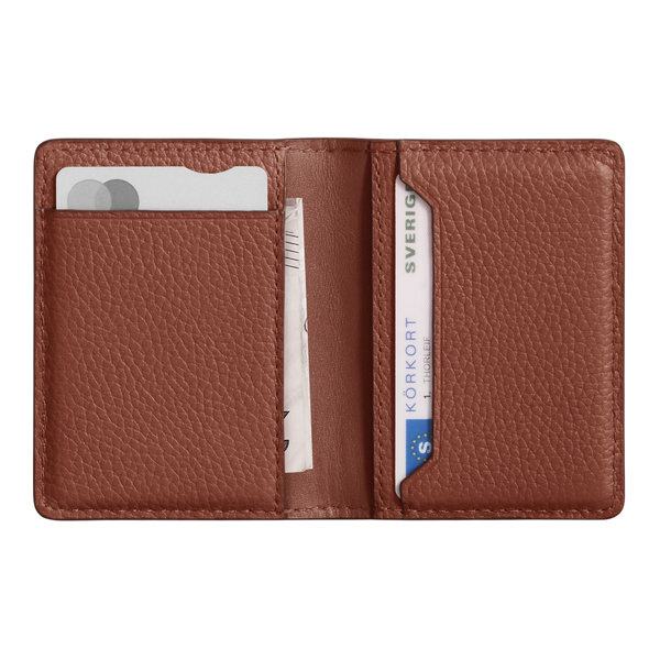 WOOLNUT Leather Wallet - Cognac