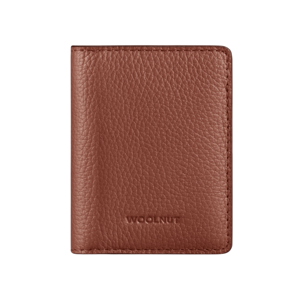 WOOLNUT Leather Wallet - Cognac