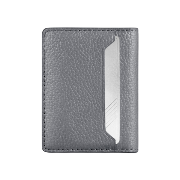 WOOLNUT Leather Wallet - Grey