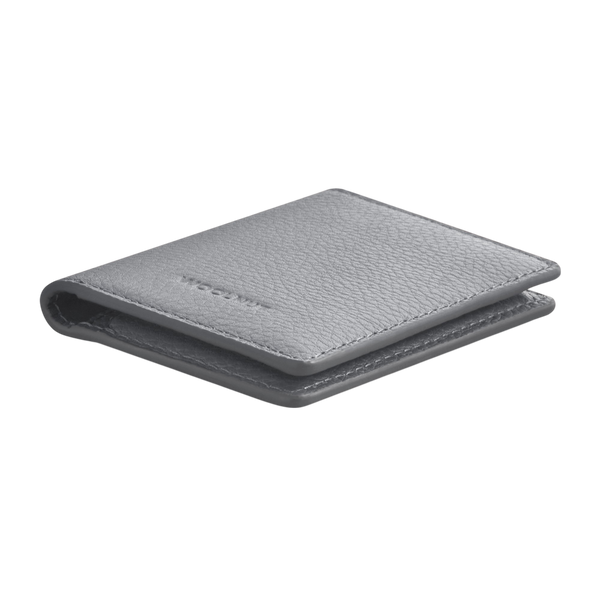 WOOLNUT Leather Wallet - Grey