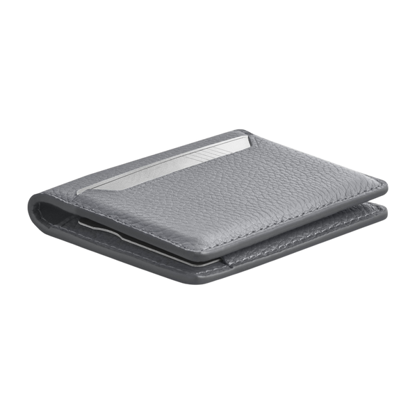WOOLNUT Leather Wallet - Grey